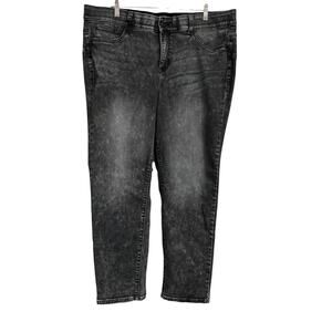 Torrid Bombshell Straight Jeans Size 24 Black Wash Stretch Plus Size High Rise